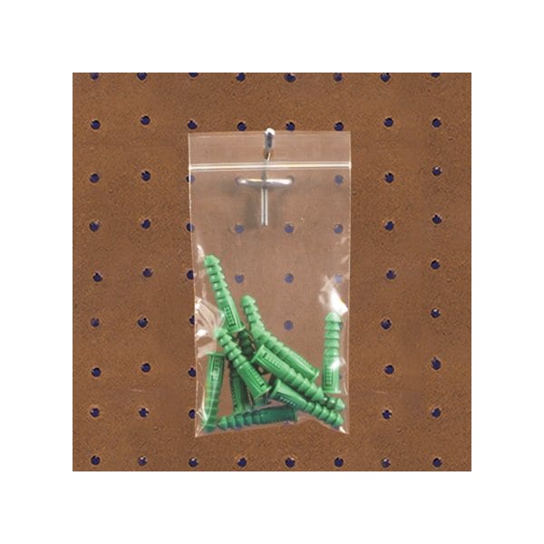 Bsc Preferred 4 x 8'' - 2 Mil Reclosable Poly Bags w/ Hang Hole, 1000PK PB6712 - main